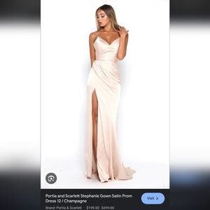 Portia and Scarlett Stephanie Dress Gown in Silky Champagne